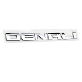 Denali 1-PC Nameplate Emblem HD Badge for GMC Yukon & Sierra 2007-2020 Models - Genuine Replacement Emblem - Chrome Finish