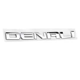 Denali 1-PC Nameplate Emblem HD Badge for GMC Yukon & Sierra 2007-2020 Models - Genuine Replacement Emblem - Chrome Finish