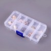 Transparent plastic nail beads container parts container grid Holder 100ea