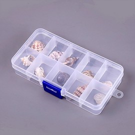 Transparent plastic nail beads container parts container grid Holder 100ea