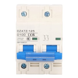 2P DC Circuit Breaker 100A 125 DZ47Z Solar Disconnect Switch DIN Rail for Solar PV Systems Blue