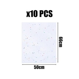 10 Sheets of Glitter Colorful Wrapping Paper, Bouquet Paper, Tissue Paper for Crafts, DIY Production Decoration, Suitable for Wrapping Birthday Gifts (50 * 66cm)