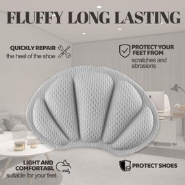 6 Stück Premium Fersenpolster Schuheinlagen, Fersenschutzpolster gegen Reibung, Blasen,verbesserte Schuhpassform und Komfort,Fersenkissen für Damen & Herren (Grau&Schwarz&Hautfarben)