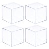 MECCANIXITY Clear Acrylic Plastic Storage Box Square Cube Display Case