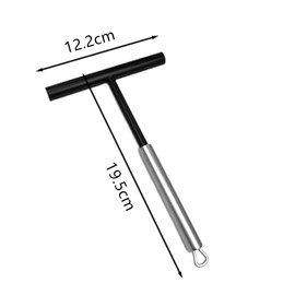 Stainless Steel Crepe Spreader,Stainless Steel Round-Handle Crepes Spreader, T-Shaped Batter Spreader Pancake Spreader Stick Dough Batter Spreader for Kitchen Home Restaurant Pancake Bakery