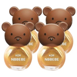 Enbebe children's nail polish, bling gold, 4 pieces / 엔비베베 아동용 매니큐어, 블링골드, 4개