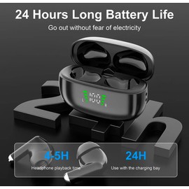 Wireless Earbuds with Charging Case, Touch Control, Digital Display