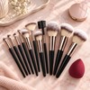 Professional Makeup Brush Set with Soft Fluffy Bristles for Foundation,