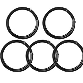 kingsea 5pcs 3D Printer PTFE Tube Teflon Tubing, 1 Metre Tube Tubing Pipe High Temperature Resistant, Easy to Bend 2 mm ID 4 mm OD for 1.75 mm Filament 3D Printer (Black)