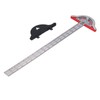 Woodworker Edge Ruler Protractor Portable Stainless Steel Angle Measuring Tool