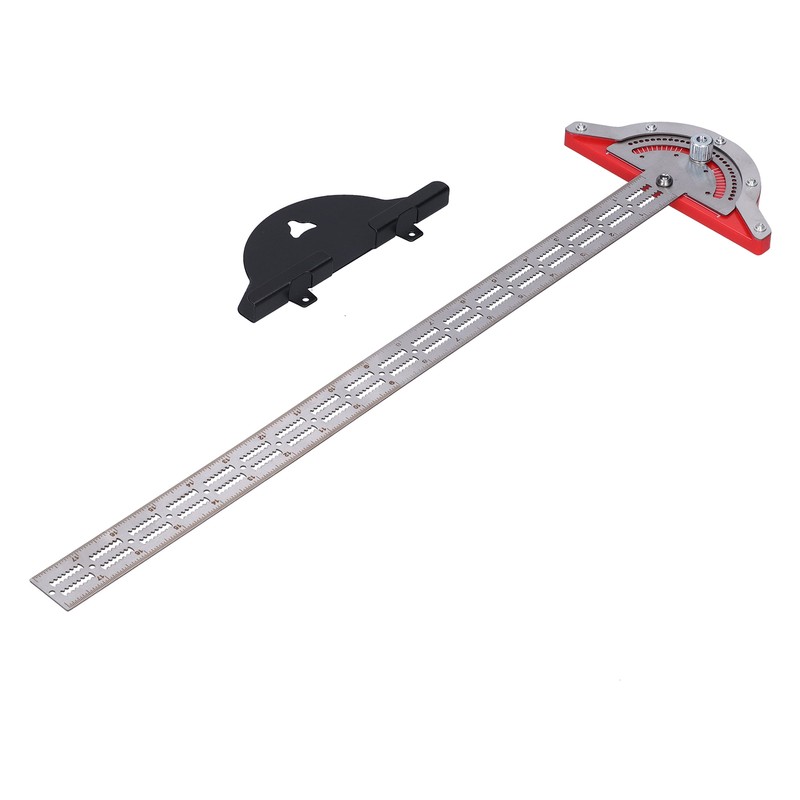 Woodworker Edge Ruler Protractor Portable Stainless Steel Angle Measuring Tool