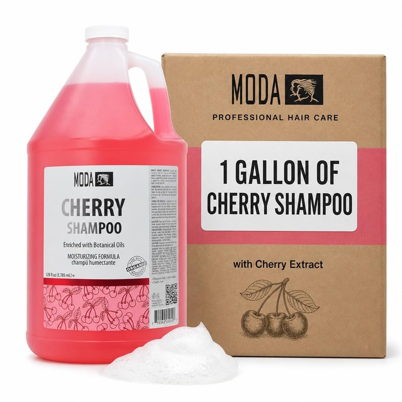 MODA - Champú hidratante para todo tipo de cabello, cereza,