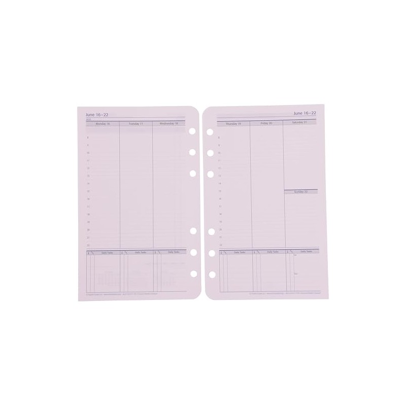 Franklin Planner 86375 Universal Weekly Refill, 12 Month Edition, Begins