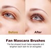 YANGWRshop 2 Pcs Folding Angle Scalloped Lash Brush, Eyelash Comb