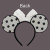 Needzo Sparkly Mouse Ears Headband with Polka Dots and Bow,