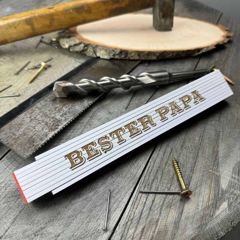 laser-diele Ruler "Bester Papa" – High-Quality Deep Engraving in 3D