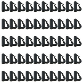 LUORNG 50PCS 13mm Clevis Spinner Snap Fishing Tackle U-Clip Swivel Buckle Quick Change Spinner Plastic Fishing Crawler Harness Walleye Rig Speed Fast Change Snaps, Black