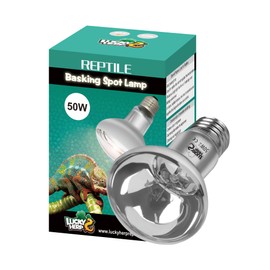 LUCKY HERP Heat Lamp Bulbs, UVA Intense Basking Spot Light Reptile Heat Lamp(Clear) 50W, Simulated Natural Sunlight Heat Lamp Bulbs for Reptile, Bearded Dragon, Amphibian, Turtle, Snake, Lizard