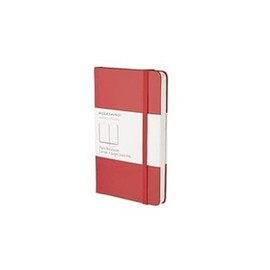 Moleskine Notizbuch, P/A6, Blanko, Hard Cover, Scharlachrot: Mit Falttasche für Notizen. Gummiband-Verschluß