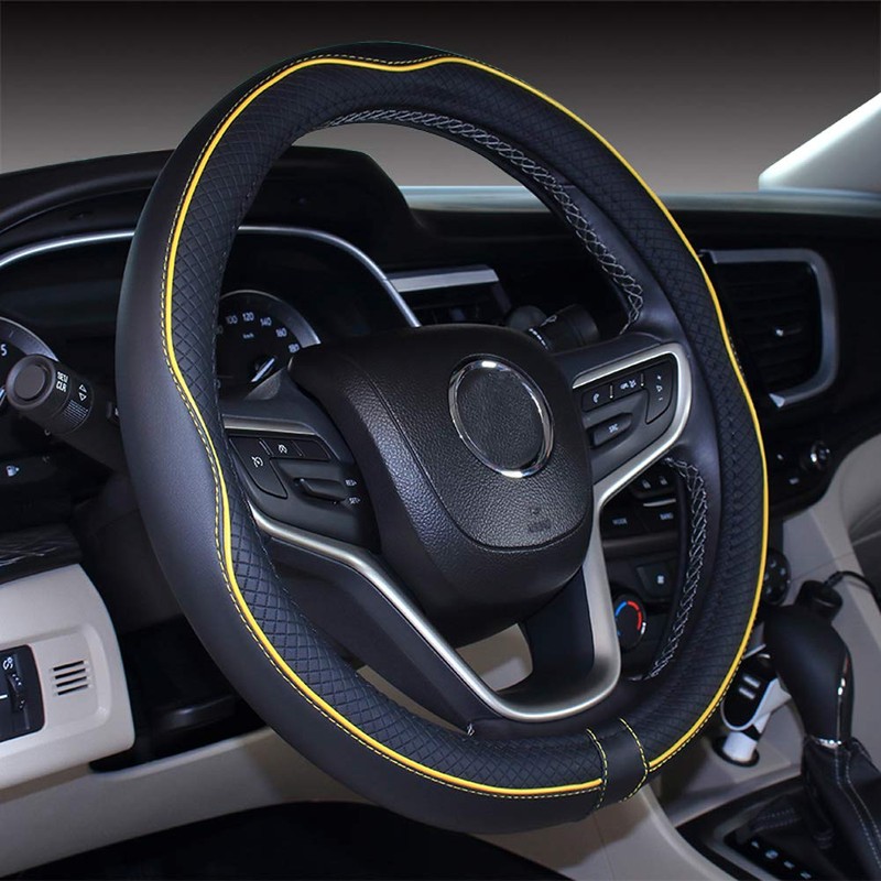 Mayco Bell Universal Standard Size Steering Wheel Cover Anti-Slip,Safety,Soft,Breathable,Durable,Full Surround,Comfortable