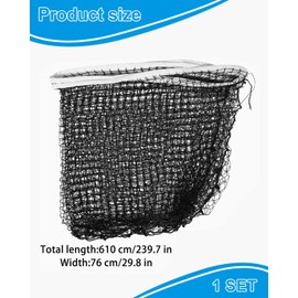 JUKOTA 1 Stück Badmintonnetz Tragbares Volleyballnetz Tennisnetz Verstellbar Trainingsnetz im Freien Für Garten Beach Sports 6.1X0.76M, Schwarz