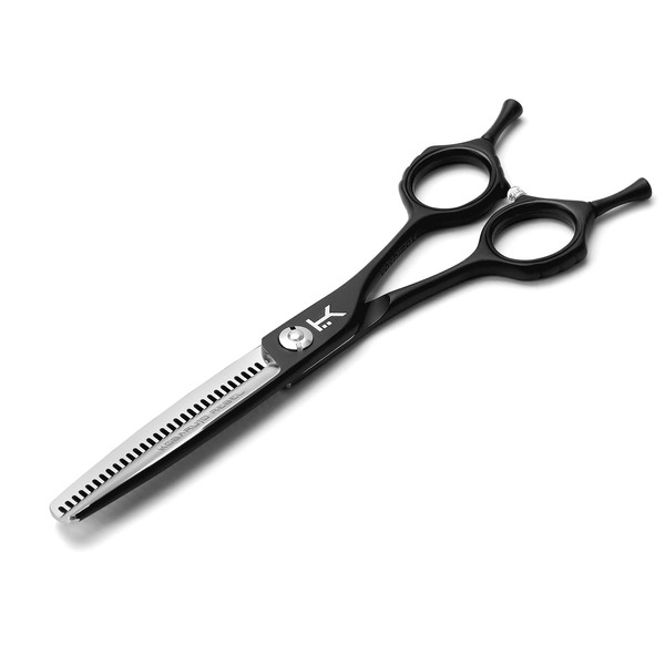 Very Sharp Kobaruto - Rebel - Silver Black Cobalt 6" Thinning Shears for Stylists and Barbers