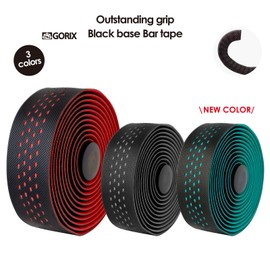 GORIX GX-063BD Bar Tape, Road Bike, 2 Colors, Bicycle, Slip, Shock Absorption, Black x Gray