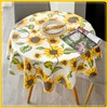FHDUSRYO Flower Tablecloth, Classic Floral Table Cloth, Polyester Water Resistant