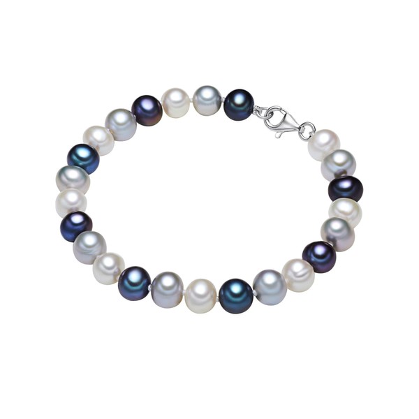 Valero Pearls Women's Pearl Bracelet Freshwater Cultured Pearls 7-8 mm
