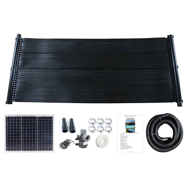 LOWENERGIE Total Solar Swimming Pool Heater Mat 20w Panel Pump Pool Hose Kit (1 MAT, 0.66 X 1.5M)