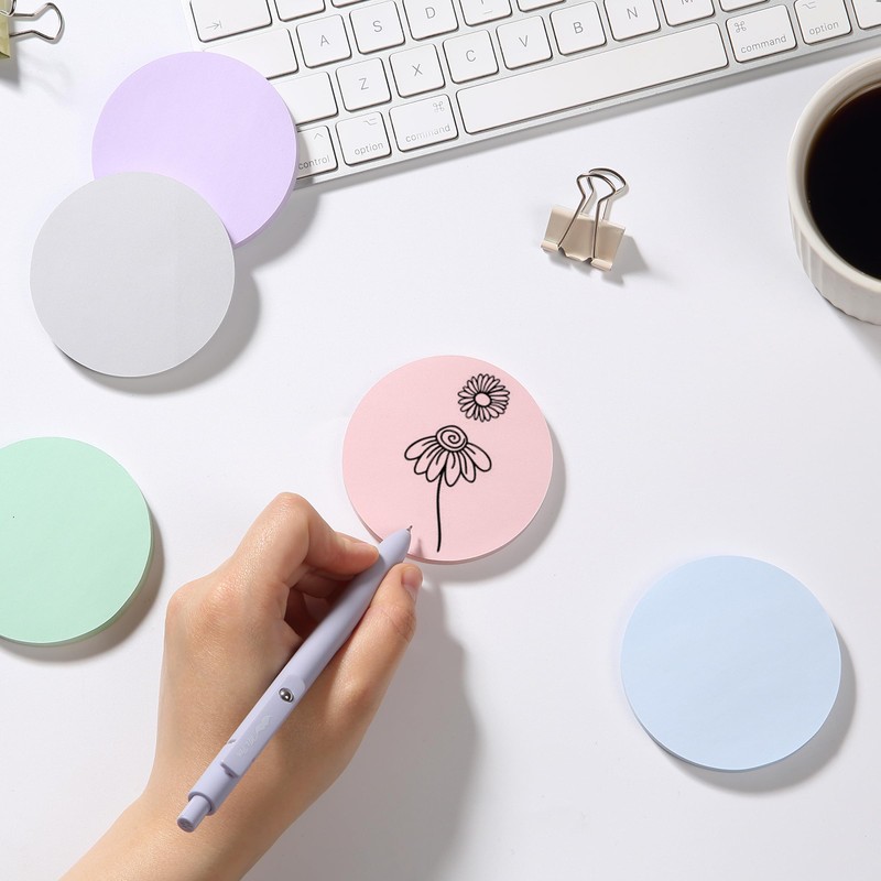 Mr. Pen Round Sticky Notes - 12 Pads, 720 Sheets,
