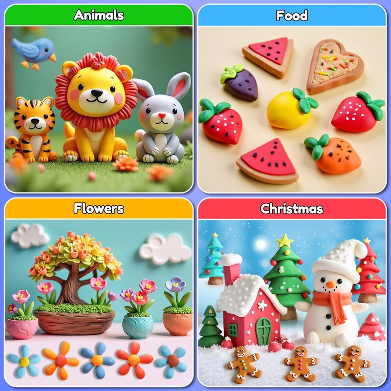 Air Dry Clay 44 Colors, Modeling Clay for Kids, DIY