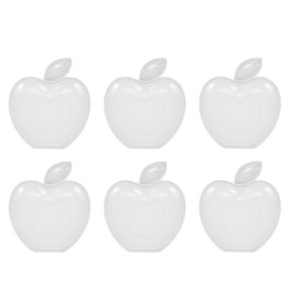 PACKOVE Apple- Shaped Dipping Tray 6pcs Sushi Platter with Sauce Holder Small Side Dish Appetizer Serving Tray Kitchen Snack Bowl Dumpling Plate