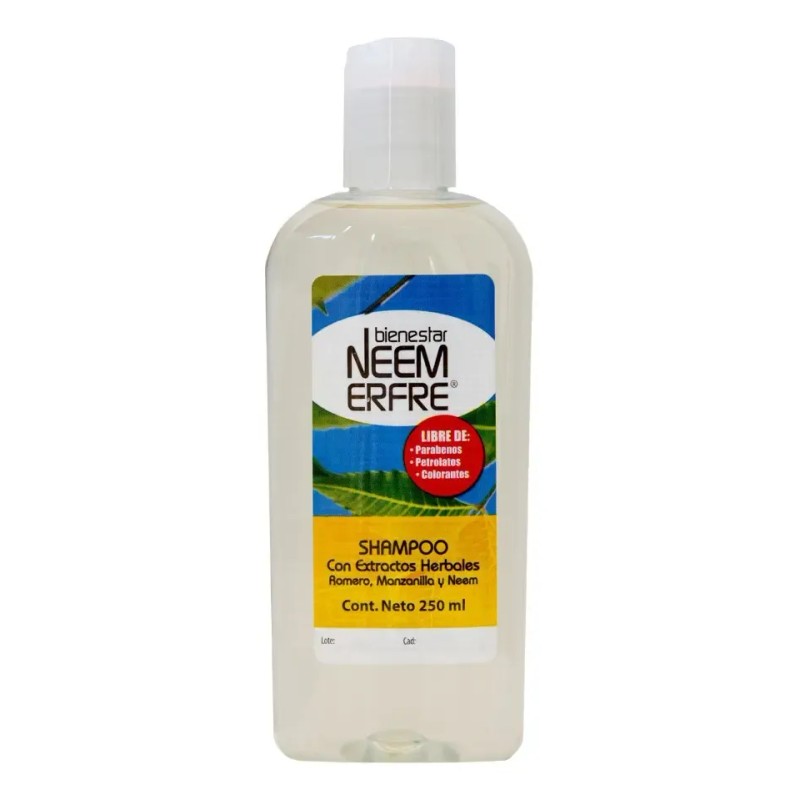 Shampoo Natural Limpieza Profunda Romero Manzananilla Neem