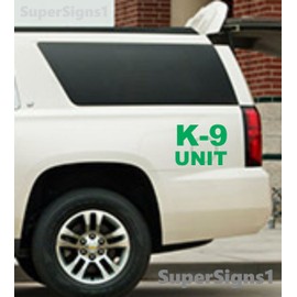 Green K-9 Unit Decal Set Police Dog Sticker k9 Police Car Truck Van SUV