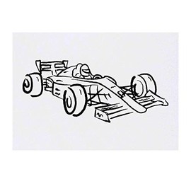 'Sports Race Car' Temporary Tattoo - Water Resistant, Skin-Safe, Non-Toxic Transfer (TO00033760)