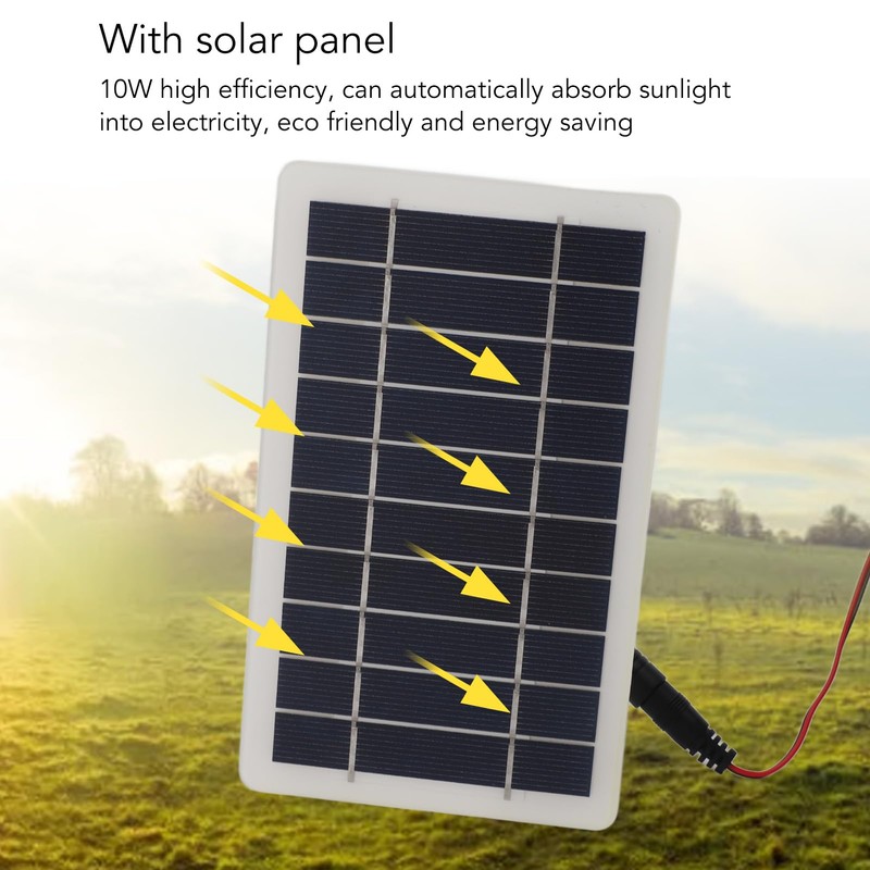 Aramox 6in Solar Powered Exhaust Fan, ABS Solar Panel Powered