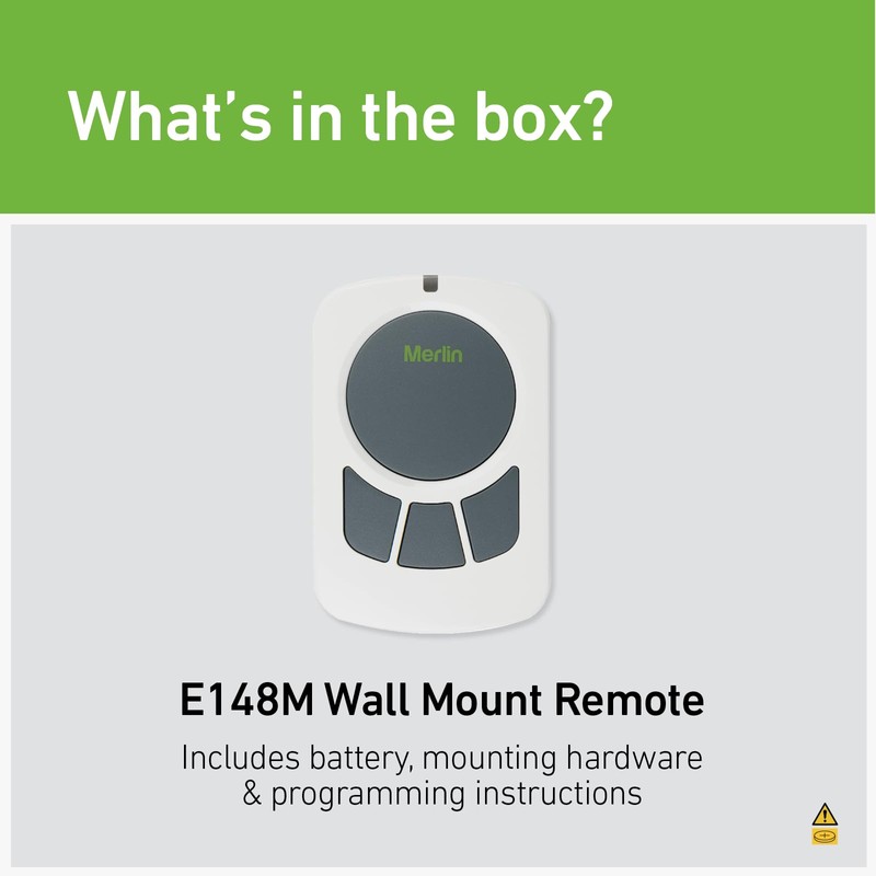 Merlin E148M Four Button Wireless Wall Mount Garage Remote Control