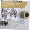 Baluue Scissors 2pcs Hairdressing Shear Covers Leather Scissor Protective Sleeves