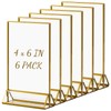 Boxalls Acrylic Sign Holders 4x6 Gold Picture Frame - 6