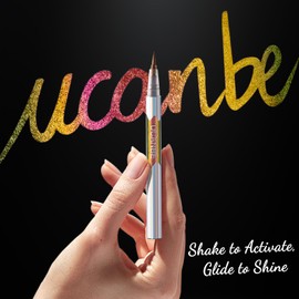 UCANBE Chameleon Liquid Eyeliner - Gold Pink Purple, Multi-Chrome Metallic Shift Eyeliner, Waterproof Glitter Eyeliner with Soft Fine Tip for Multi-Dimensional Eye Looks