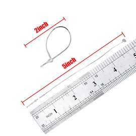 2000 Pcs Plastic Fastener Hang Tag Clear Snap Lock Pin Security Loop for Retail Store Clothing Accessory Price Pins (5" Clear)