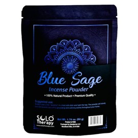 Blue Sage Incense Powder 50 Grams, Premium Quality, 100% Natural, Sacred Space, Natural Incense, Loose Incense, Product of USA (Blue Sage Incense Powder)
