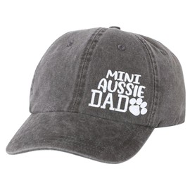 Distinct Headwear Men's Mini Aussie Miniature Australian Dad Dog Hat, Embroidered Baseball Cap, Custom Clothing Gift for Him Owner Husband Father Grandfather, Birthday Father's Day Christmas