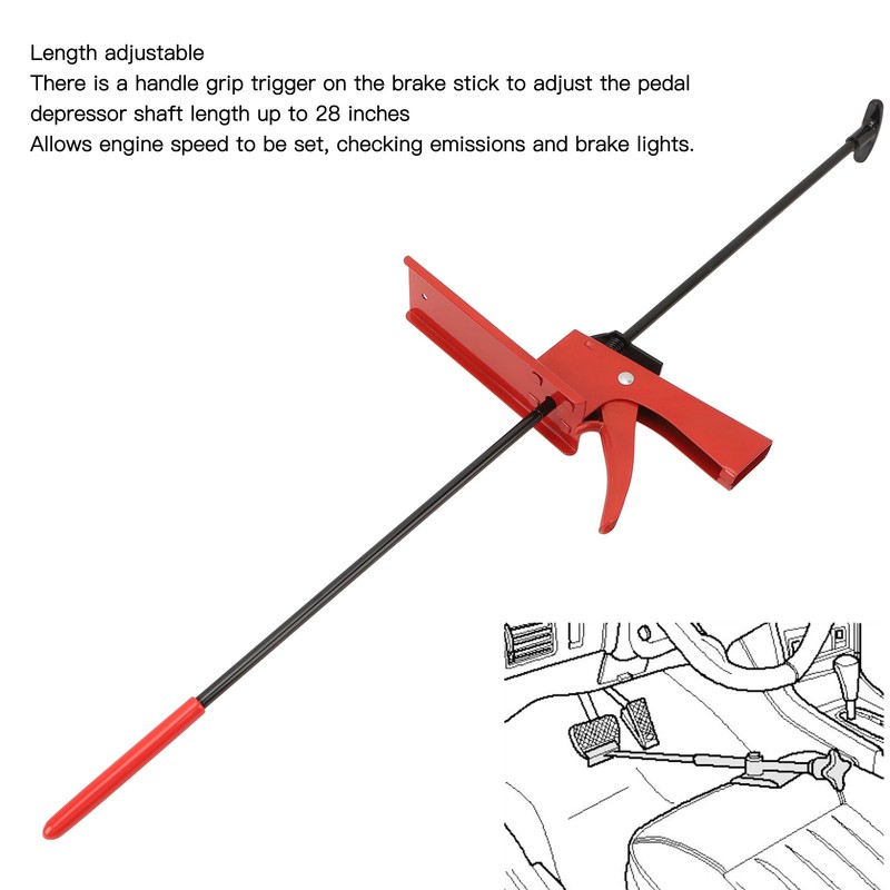 28 Inch Brake Pedal Depressor Adjustable Anti Slip Pedal Depressor