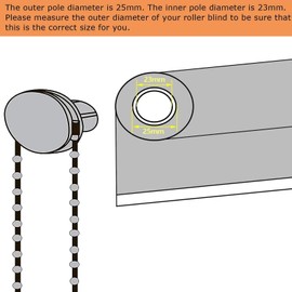 Chain Hoist Replacement Gear for 25 mm Roller Blind Shaft Repair Kit for Metal Blinds Roller Blind Carrier with Caps Complete Set of Poweka