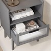 MMEOLUOOK Nightstand with Charging Station, Bedside Tables Grey End Table