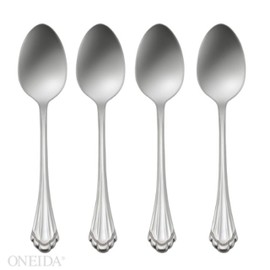 Oneida 2272004E Marquette Fine Flatware Teaspoons, Set Of 4