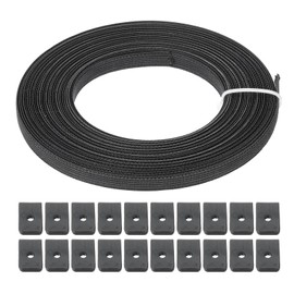 PATIKIL Varilla Para Coser, 10 Yardas 8mm De Ancho Poliéster De Alta Densidad Para Corsés Con 40 Tapas Para Vestidos De Novia Sombreros Gorros DIY, Negro