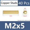 ORANXIN M2 x 5 mm 40 Pieces Double Through Brass